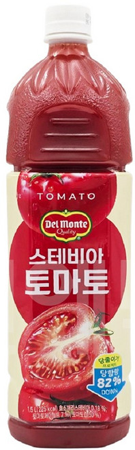 롯데 델몬트 스테비아 토마토 1.5L 낱개 / 1페트, 1개