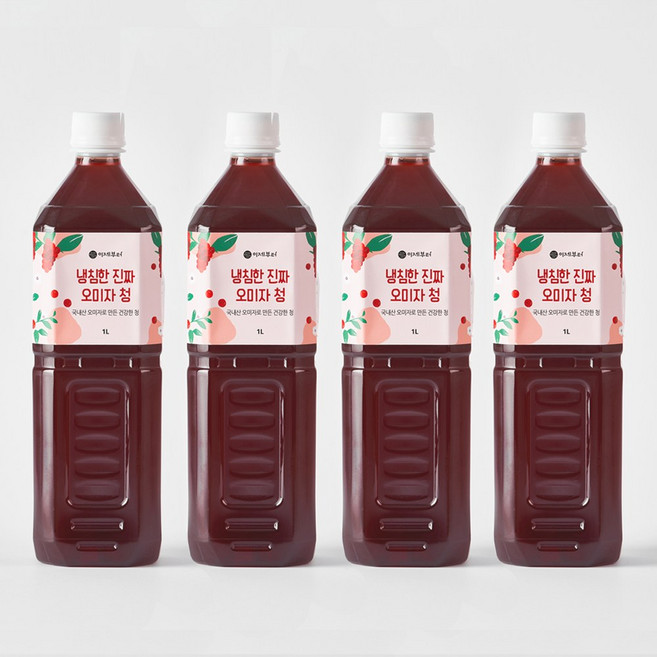 이제부터 오미자청 원액 진액 즙, 1L, 4개