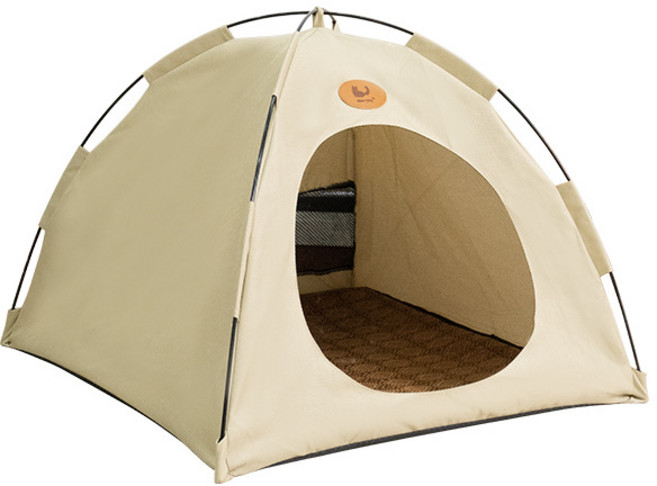 YYT 고양이 강아지 숨숨집 애완동물 실내용 텐트, 1개, 베이지