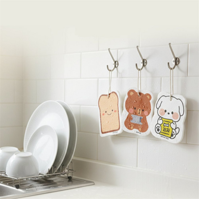 식물성 수세미 직사각형 1P 코코넛수세미, 식빵