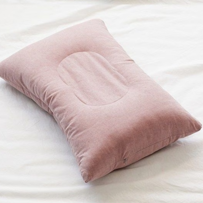 편안한 밤 상쾌한 아침 코튼샤워 통세탁건조 스마트 경추 꿀잠베개, 1개, 핑크