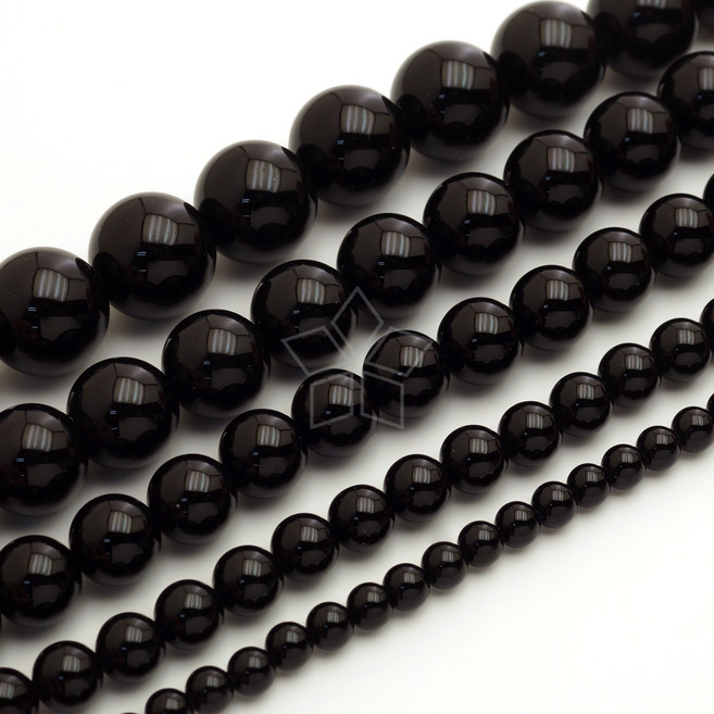 [엔비즈] 오닉스 라운드 3/4/5/6/8/10/12mm 원석 비즈 만들기재료