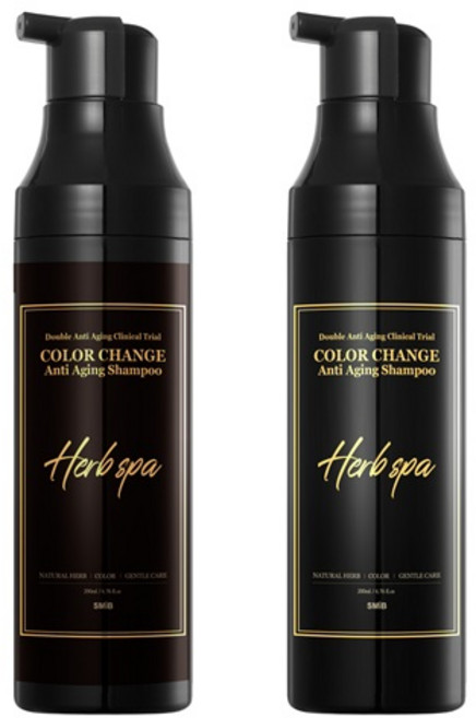 스미브 비건 천연 염색 샴푸 200ml 새치 회춘 저자극 약산성 샴푸, 1개