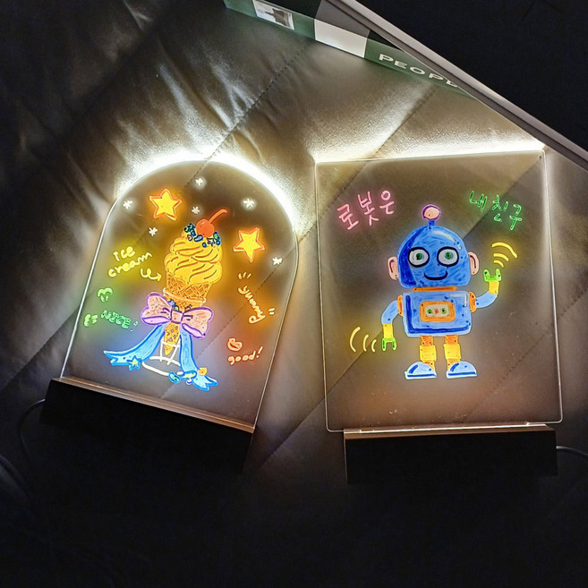 투인원키트02 2인1조세트 USB10cm 컬러마카펜 아크릴 무드등 만들기 공예체험재료 체험키트 취미 DIY 특별선물 아동센터 돌봄교실 엄마표놀이 집콕놀이, 투인원키트 02