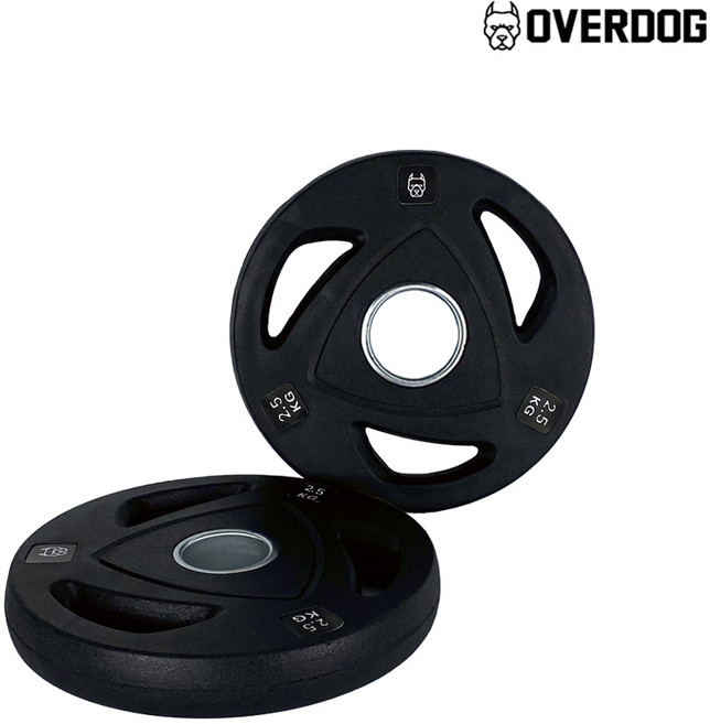 오버독 중량무광원판 (중량봉용), 중량봉용원판, 2개, 2.5kg