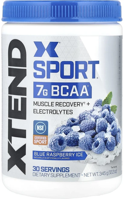 XTEND Sport 7G BCAA 블루 라즈베리 아이스 345g(12.2oz), XTENDSport7GBCAA블루라즈베리아이스345g1, 345g, 1개 - 쿠팡