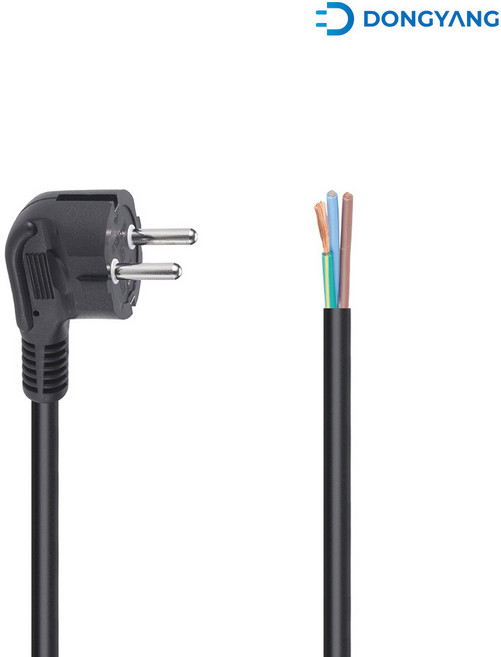 국산 1.0SQ 10A 측면 접지 220V 코드 제작용 DIY 파워 전원 선 케이블, 1개, 3m