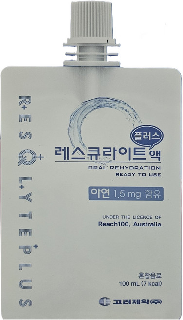 고려제약 레스큐라이트 플러스액 마시는 포도당 비타민 혼합음료 어린이, 12세트, 100ml