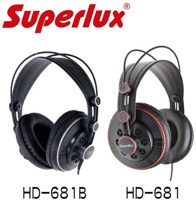 Superlux 半開放式專業監聽耳機 動圈式頭戴 公司貨, HD681