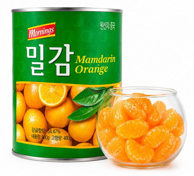 밀감 통조림 만다린오렌지 850g 원터치캔 제과제빵 케이크 데코 디저트 후르츠캔, 3개
