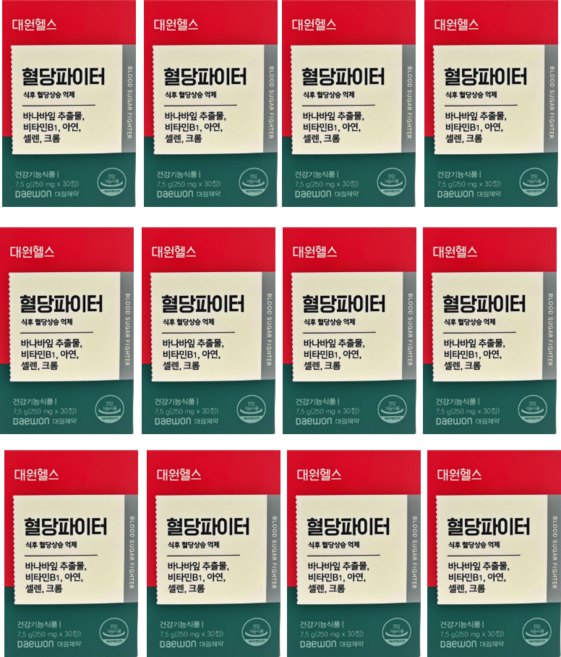 대원헬스 혈당파이터 1박스, 12박스, 30정