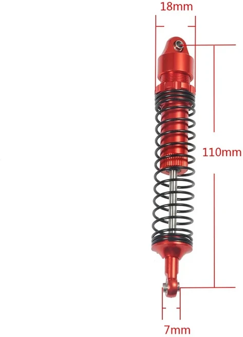 AXSPEED 금속 충격 흡수 장치 댐퍼 90/100/110/120mm 1:10 RC 크롤러 자동차 축 SCX10 CC01 Wraith D90 TRX, 04 110mm 1PCS