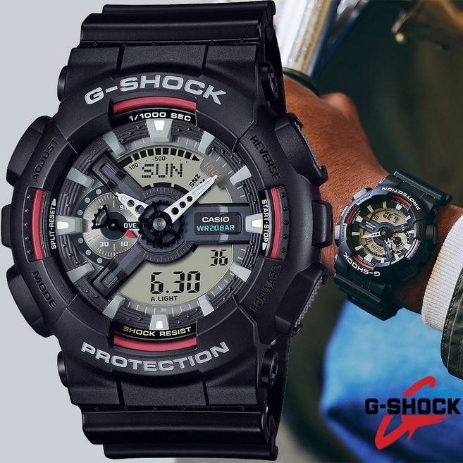 [정품]국내 당일발송 지샥 지샥빅페이스 G-SHOCK 지샥시계 GA-110RL-1A 아나디지 학생시계 전자시계 레져시계 스포츠시계 손목시계 군인시계