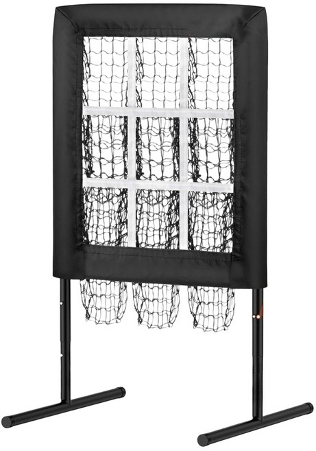 피칭 야구네트 9칸 투수 스트라이크존 레드 야구망 훈련장비 벨크로 타격연습, 2. 레드 벨크로