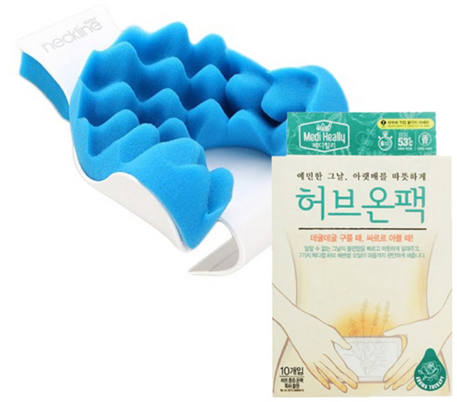 하이웰 닥터 네크라인 프리미엄 경추보조기 + 메디힐리 허브온팩 10p, 1세트