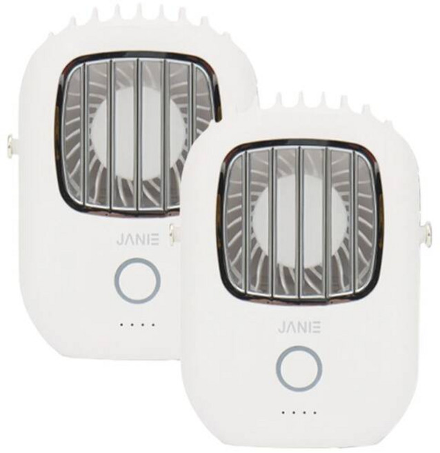 넥 밴드 목걸이 선풍기 [KC인증완료] 제이니 휴대용 1+1(그린화이트), 화이트 1+1