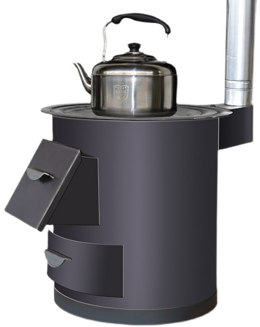 실내 무연 장작 스토브 가정용 아궁이 화목 난로, 46cm+2m 파이프