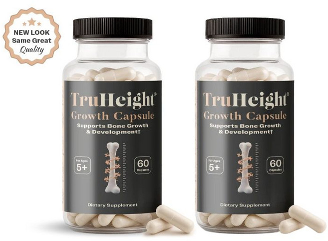 [본사] 트루하이트 그로스 키 즈 꿈이 크는 어린이 청소년 성장기 멀티비타민 영양 제품 60캡슐 TruHeight, 2개, 60정