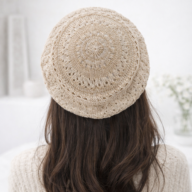 아틀리에 믹스톤 여름 니트 베레모 모자