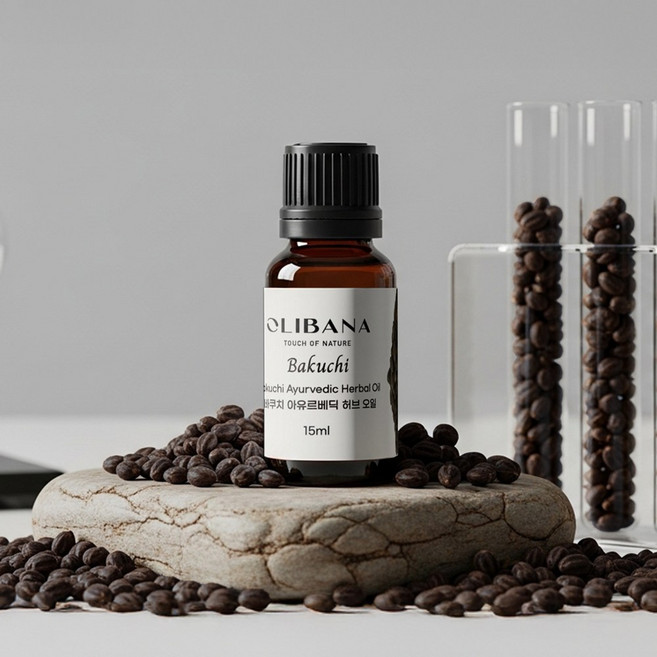 [올리바나] 바쿠치 아로마 에센셜오일 비건 100% 순수 원액 아로마테라피 15ml, 1개
