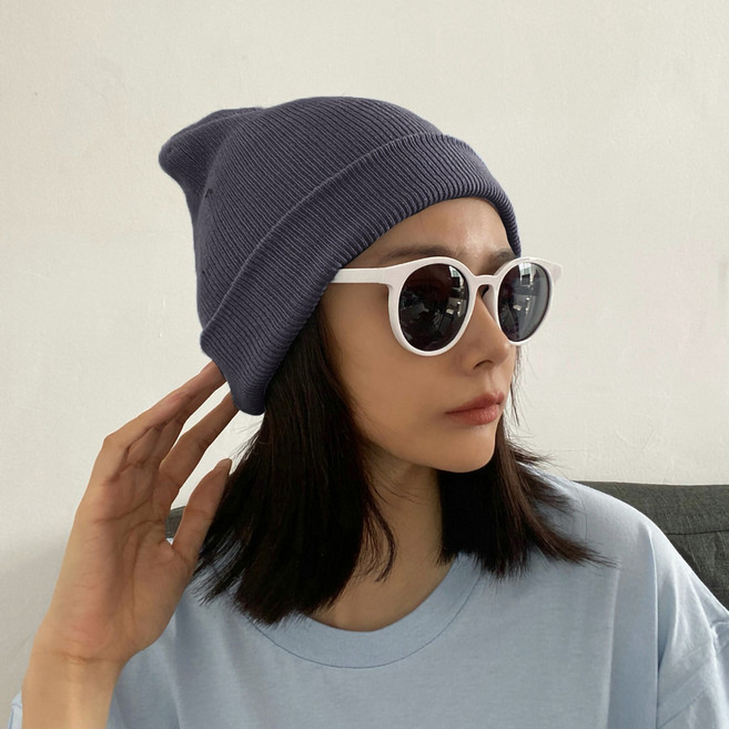 미즈코스 형광 비비드 비니 스타일 두건 캐쥬얼 패션 반다나 모자