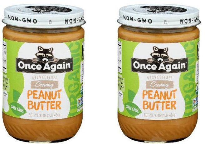 Once Again 크리미 피넛 버터 454g 2팩, 2개