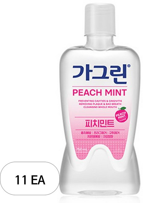 가그린 피치민트 구강세정제, 750ml, 11개