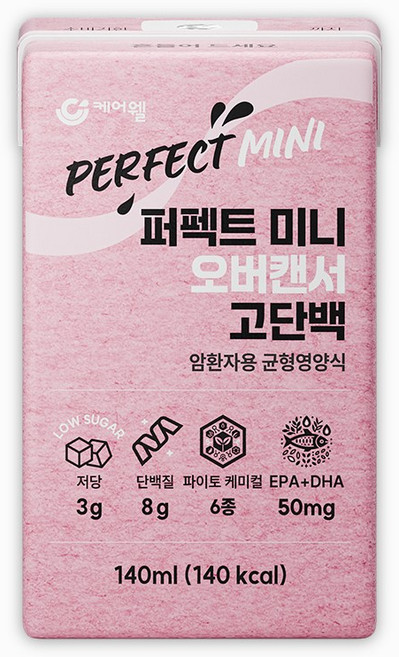 케어웰 퍼펙트 미니 오버캔서 고단백 암환자 영양식, 140ml, 10개