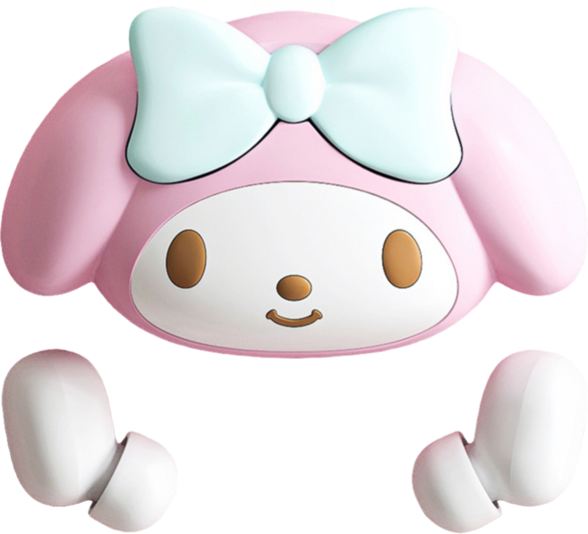 산리오 무선 블루투스 이어폰 블루투스 5.3 무선충전지원, 마이멜로디, CHA-BES21