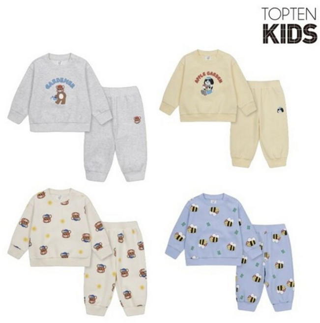 [백화점 정품] 탑텐 키즈 MKF1IP3301 공용 유아 버비 더블니트 셋업