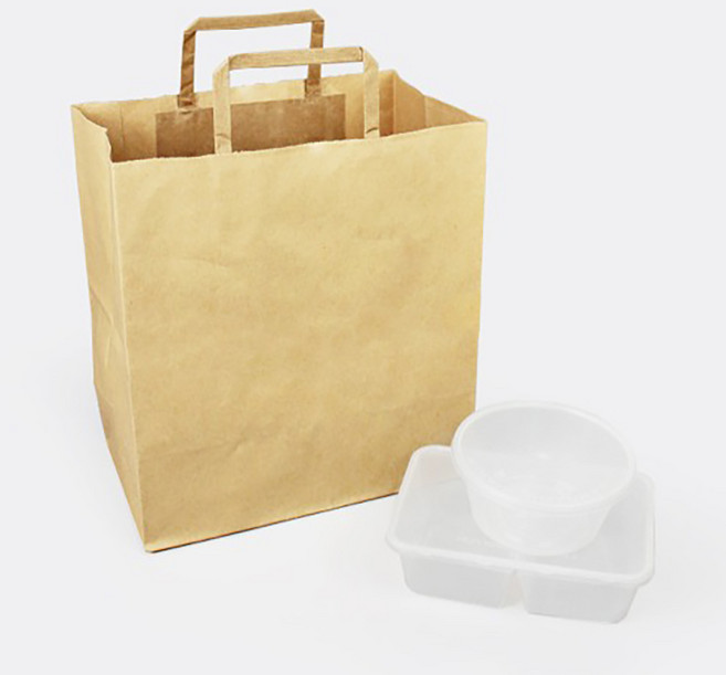 자동손잡이 크라프트 종이쇼핑백 120g (10매) 4사이즈 도시락 의류 꽃 선물포장 빈티지 친환경 옆폭넓은 페이퍼봉투, 1묶음(10매)