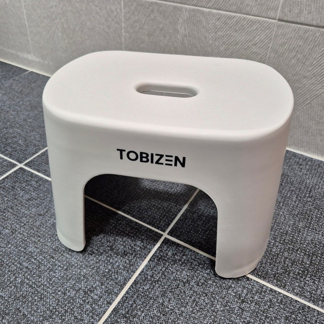 투바이젠 욕실 샤워 의자 튼튼한 디딤대, 화이트