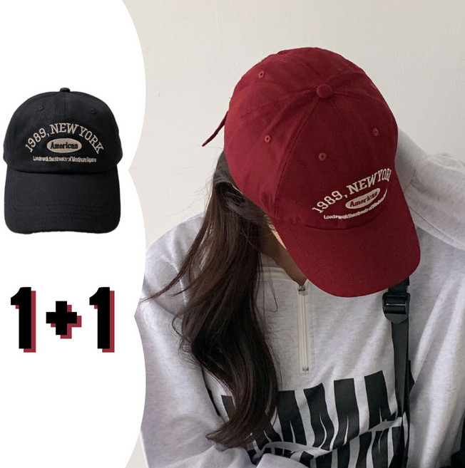 순이 C.1+1 남녀공용 1989 뉴욕 볼캡 야구모자 (조절가능)