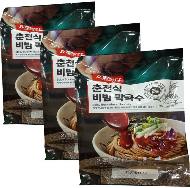 요리하다 춘천식 비빔막국수 아이스포장, 3개, 384g