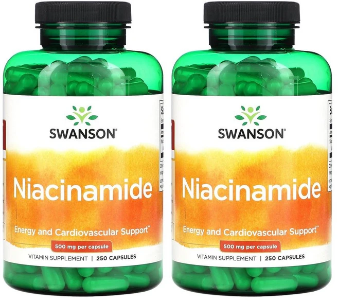 스완슨 나이아신아마이드 500mg, 2팩, 250정 - 쿠팡