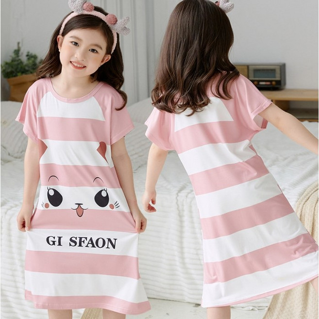 아동 남아용 여아용 여름 반팔 원피스 잠옷 홈웨어