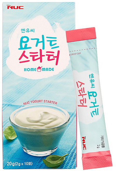 본사직영 엔유씨 요거트 스타터 파우더 그릭 1박스 (2g x 10포), 2g, 10개입