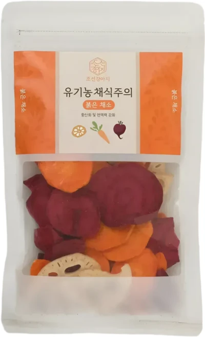 조선강아지 유기농 채식주의 강아지 비건 간식, 1개, 100g, 붉은채소 - 쿠팡