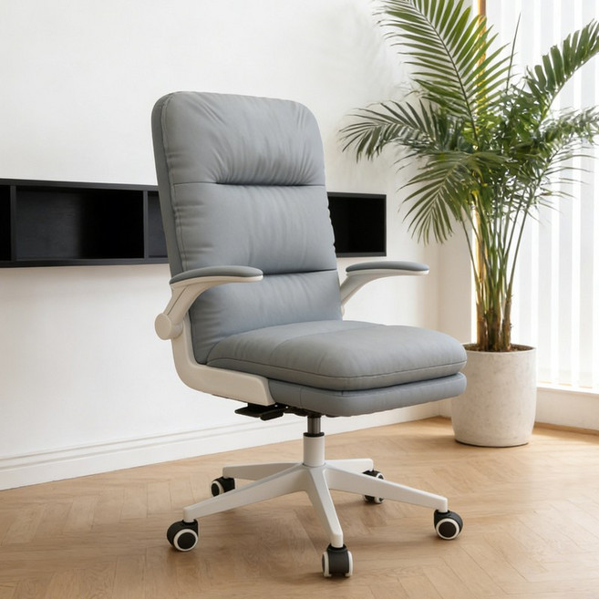 쿠리브 편한 사무용 의자 여성용 회전 의자 높이 조절 가능 작음 컴퓨터 의자, 그레이
