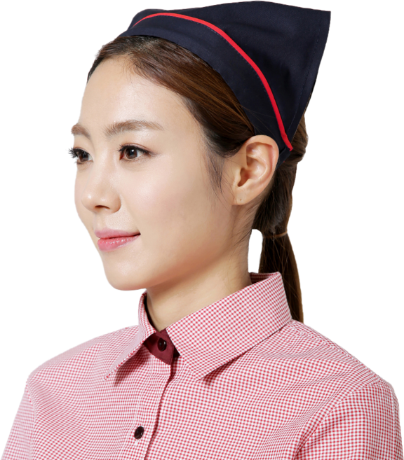 위생 머리띠 스카프 모음 머리띠포함 급식실 단체 식당 조리모, 곤적줄 머리띠 스카프, 1개