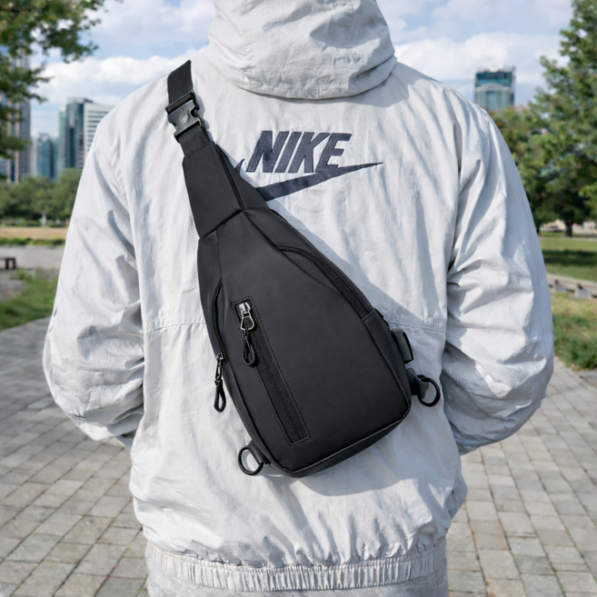 EVLV 남자 슬링백 힙색 크로스백 남녀공용 방수 가방