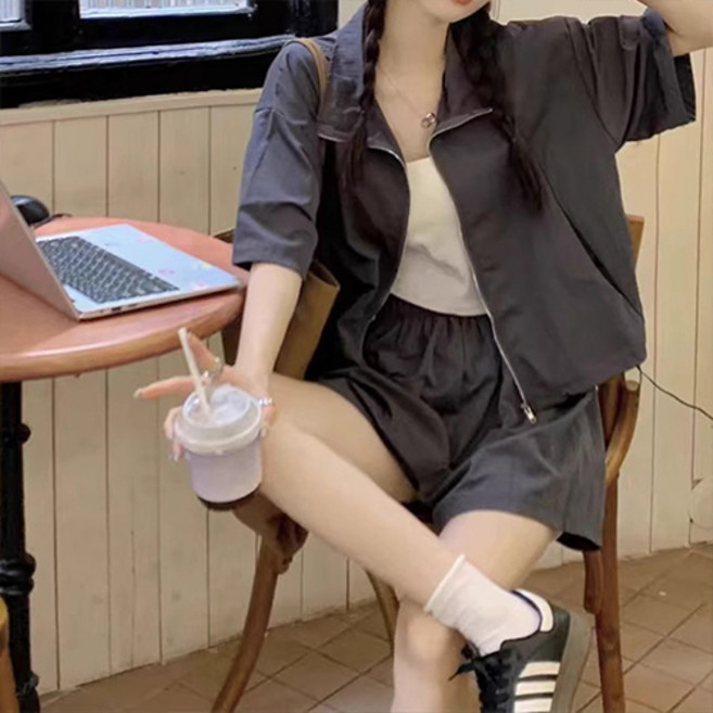 데일로엔 여성 반팔아노락 트레이닝세트