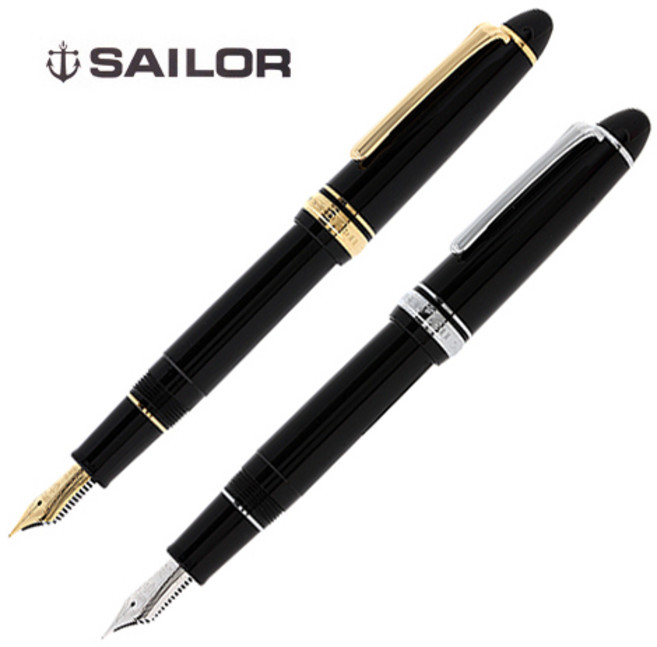세일러 프로피트 21 블랙 금장/은장 만년필, 은장, F