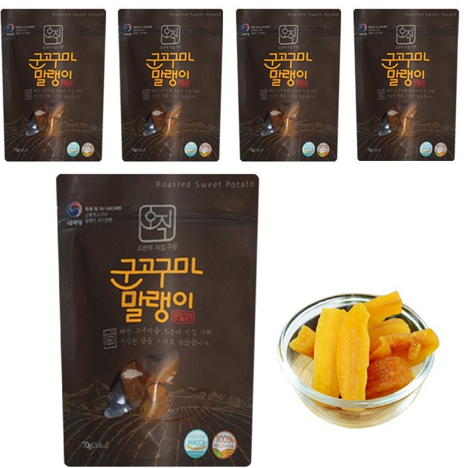 [태안농산] 오직 군고구마말랭이 60g, 5개