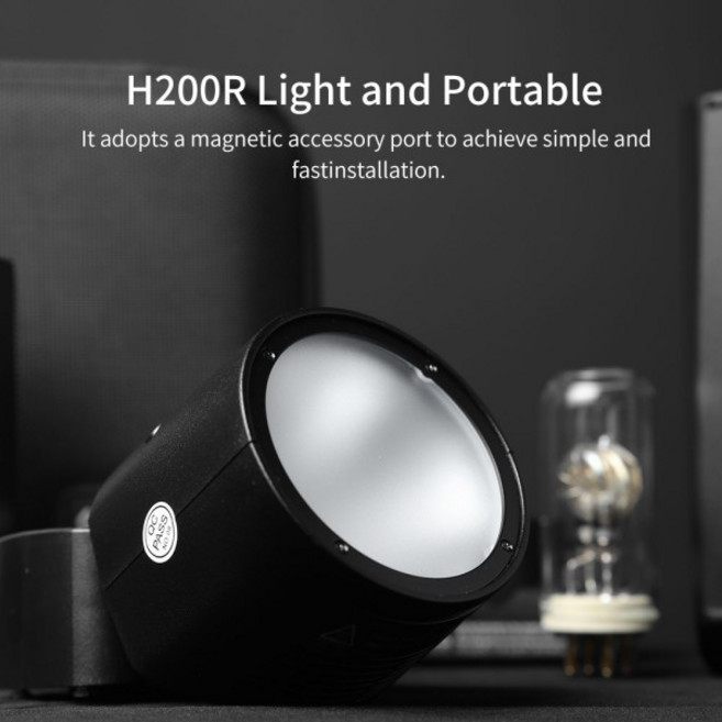 정시출고 품질보증 재고 있음 Godox H200R 링 플래시 헤드 AD200 사진용 휴대용 나선형 분리 확장, 01 H200R, 01 CHINA