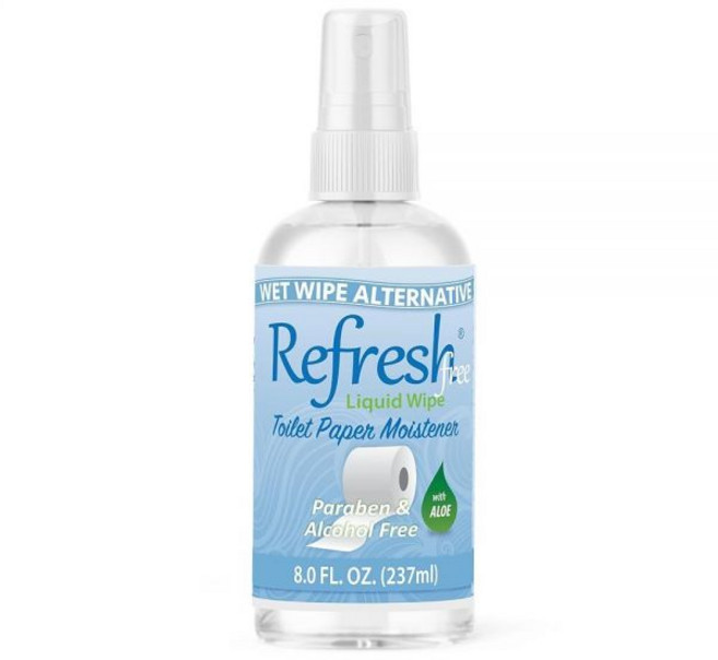Refresh Liquid Wipe 프리: 화장지 스프레이 (민감한 피부 스프레이 236.6ml (8액량 온스) 1팩), 5 Fl Oz (Pack of 2), 오리지널 스프레이