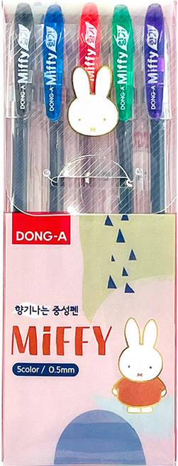 동아연필 동아 미피 향기 중성펜 (5색세트)