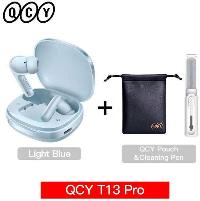 QCY T13 Pro 무선 이어폰 블루투스 ANC 노이즈캔슬링, LBlu 액세서리 포함