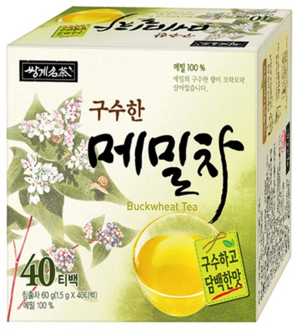 쌍계명차 구수한 메밀차 티백, 1.5g, 40개입, 1개