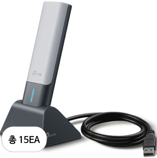 티피링크 AX1800 하이 WiFi6 게인 무선 USB 3.0 랜카드, Archer TX20UH, 15개